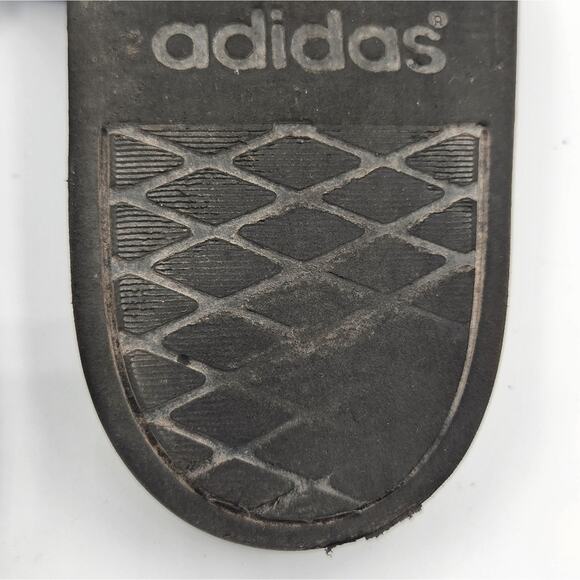 Adidas Adilette Slip On Slide Sandals Flip Flops Women's Size 8 Black & White - Picture 5 of 11